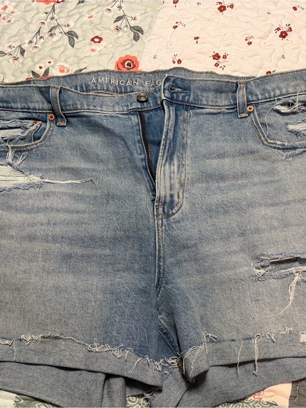 American Eagle Light Blue Stretch Denim Shorts